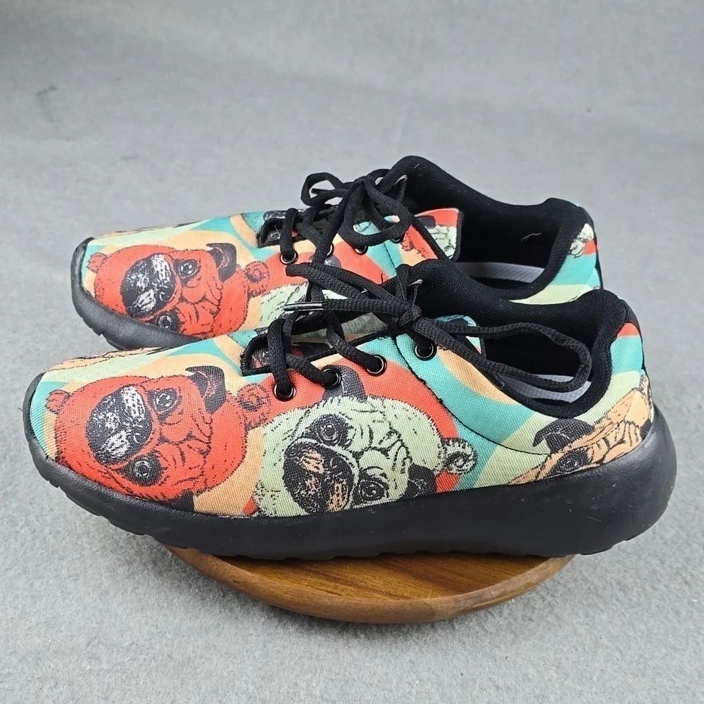 Groove bag pug, pop art sneakers.Women's size 8.5